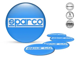 Sparco Autocollants Résine Bombés Logo pour Jantes Voiture
